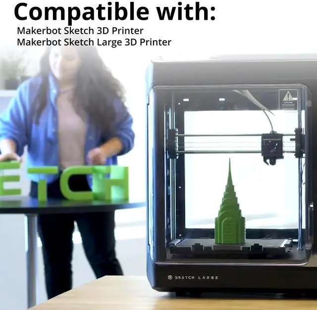 Alt view image 4 of 6 - MakerBot 900-0116A Sketch Onyx Black, Stone White, Gray, and Orange Tough PLA Filament for Sketch 3D Printers (10-Pack)