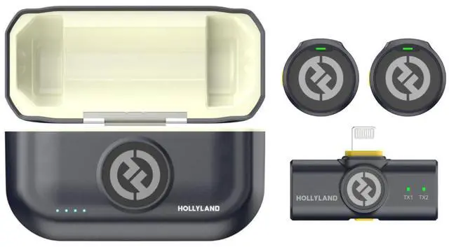 Alt view image 3 of 7 - Hollyland Lark M2 Duo Wireless Lavalier Microphone Bundle with Maxell Travel Case (2 items)