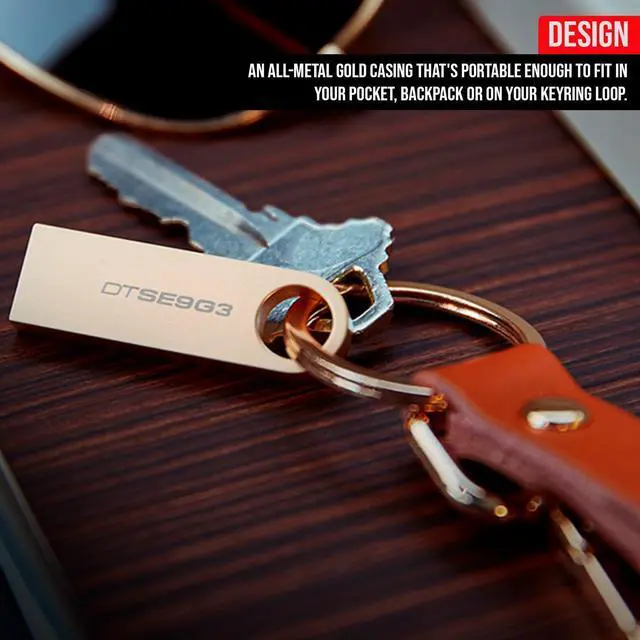 Alt view image 5 of 7 - Kingston DataTraveler SE9 G3 USB 3.2 Gen 1 Flash Drive with 220MBPS Read Speed (64GB, 3-Pack) Bundle with Focus Camera Stainless Steel Keyring Set with Durable Keychain Rings (10-Pack) (4 Items)