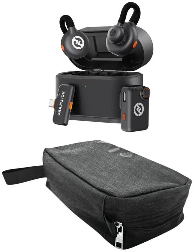Main image of Hollyland Lark M2S Mini Wireless Combo Microphone System Bundle with Maxell Folding Storage Travel Case