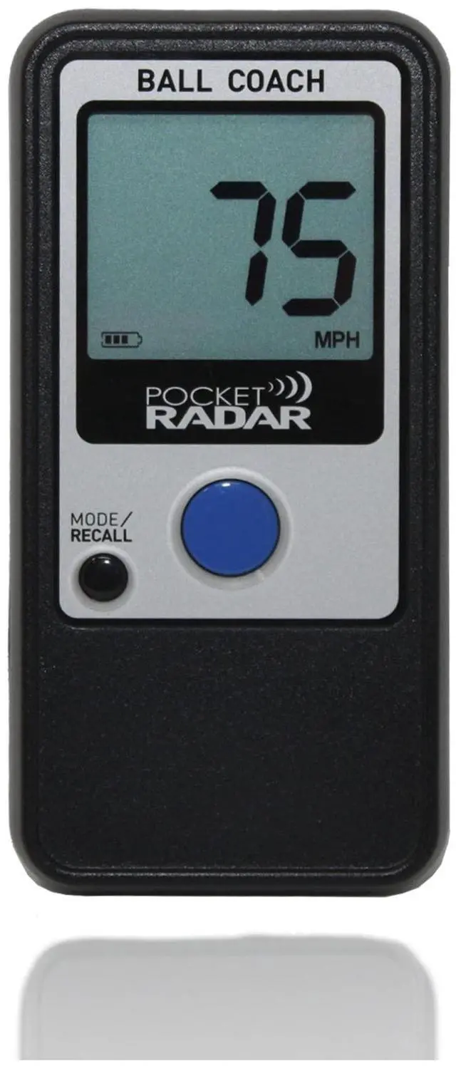 Alt view image 2 of 7 - Pocket Radar Ball Coach Pro-Level Speed Training Tool and Radar Gun Bundle with Rapid Charger with Four Rechargeable Batteries, Waterproof Tripod with Bluetooth (3 Items)