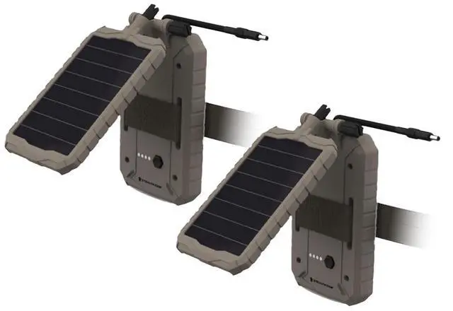 Main image of Stealth Cam Sol-Pak 3000mAh Solar Battery Pack with Adjustable T-Swivel Brackets, Durable ABS Housing, and LED Battery Indicator (2-Pack)