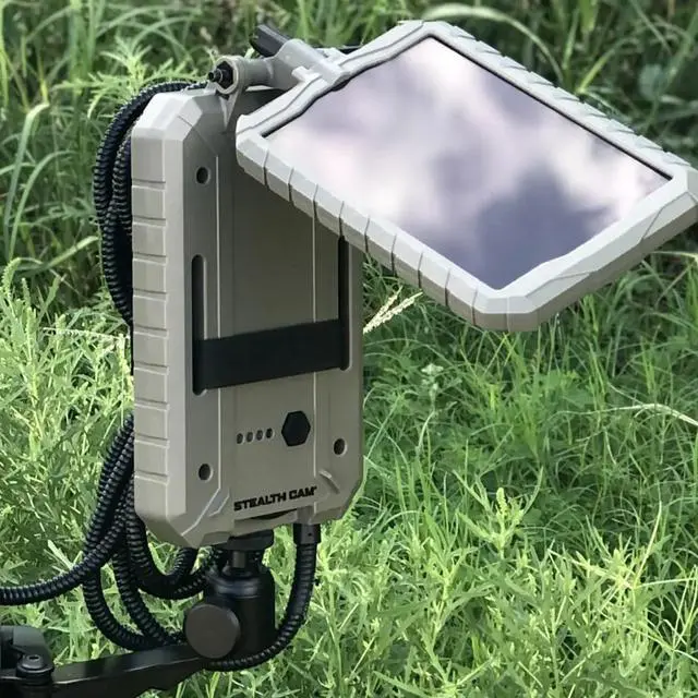 Alt view image 3 of 9 - Stealth Cam Sol-Pak 3000mAh Solar Battery Pack with Adjustable T-Swivel Brackets, Durable ABS Housing, and LED Battery Indicator (2-Pack)