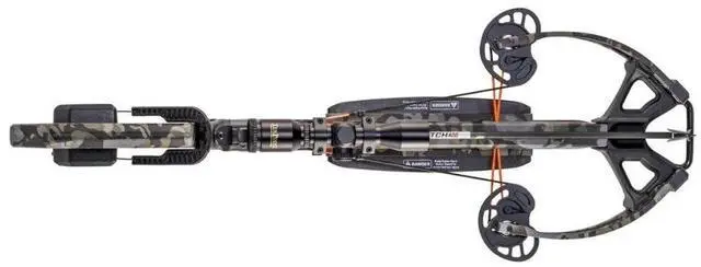 Alt view image 4 of 7 - TenPoint Wicked Ridge Commander M1 Lightweight and Compact Profile Crossbow with ACUdraw and Fully Coated 4x Multi-Line Scope (Peak Camo)