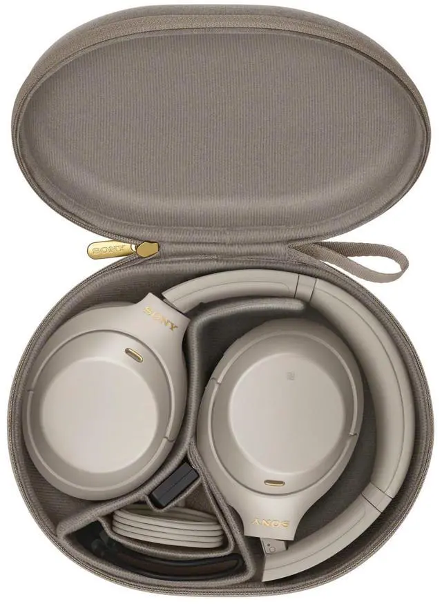 Alt view image 7 of 7 - sony wh-1000xm4 wireless noise canceling over-ear headphones (silver) with sony wi-sp500 in-ear sports wireless headphones (black) bundle (2 items)