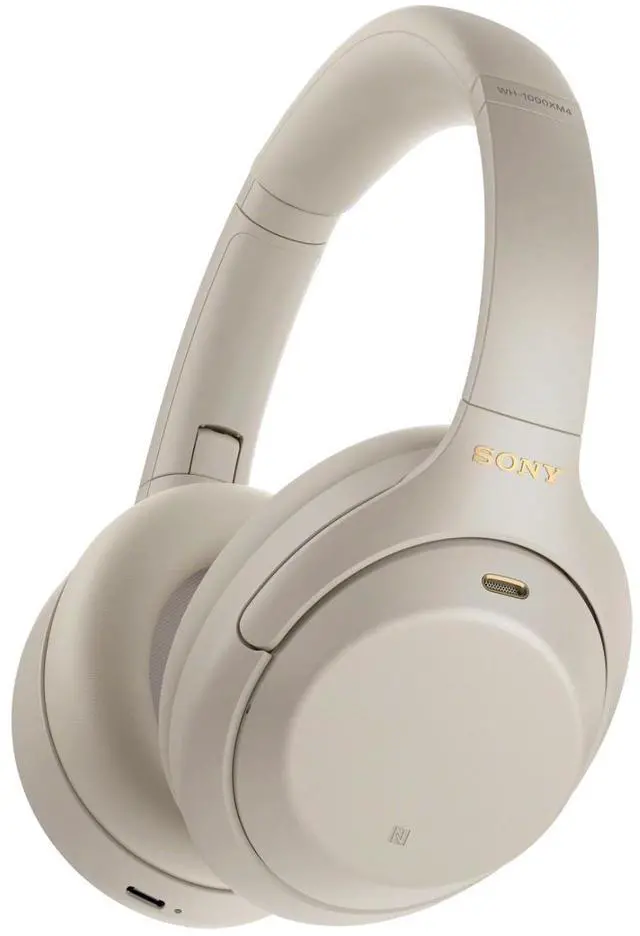 Alt view image 3 of 7 - sony wh-1000xm4 wireless noise canceling over-ear headphones (silver) with sony wi-sp500 in-ear sports wireless headphones (black) bundle (2 items)