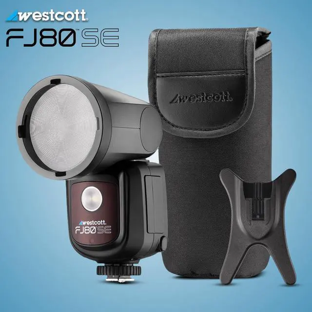 Alt view image 2 of 7 - Westcott FJ80-SE M Universal 80Ws Speedlight Bundle with FJ80-SE DC 7.4V 2500mAh 18.5Wh Li-Ion Battery and FJ80-SE 8.4V Battery Charger and Cord (3 Items)