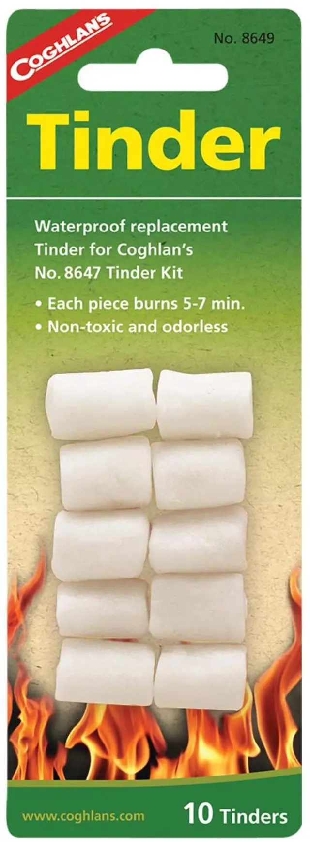 Main image of Coghlan's Tinder Kit, 10-Pack of Easy Non-Toxic and Odorless Fire-Starting Fuel #8649