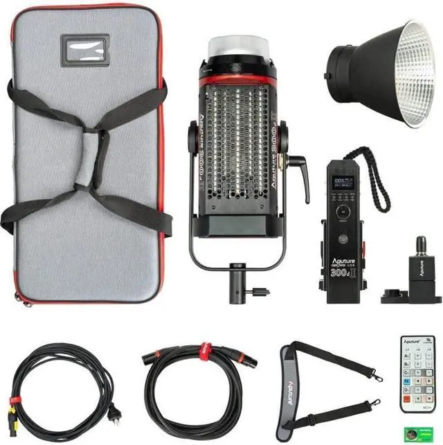 Alt view image 6 of 7 - Aputure Light Storm C300d Mark II 300W 96+ CRI LED Light Kit with V-Mount Battery Plate and Accessories