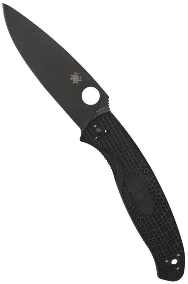 Main image of Spyderco Resilience Lightweight Foldable Knife with Stainless Steel Blade and Durable Secure Grip FRN Handle (Black)