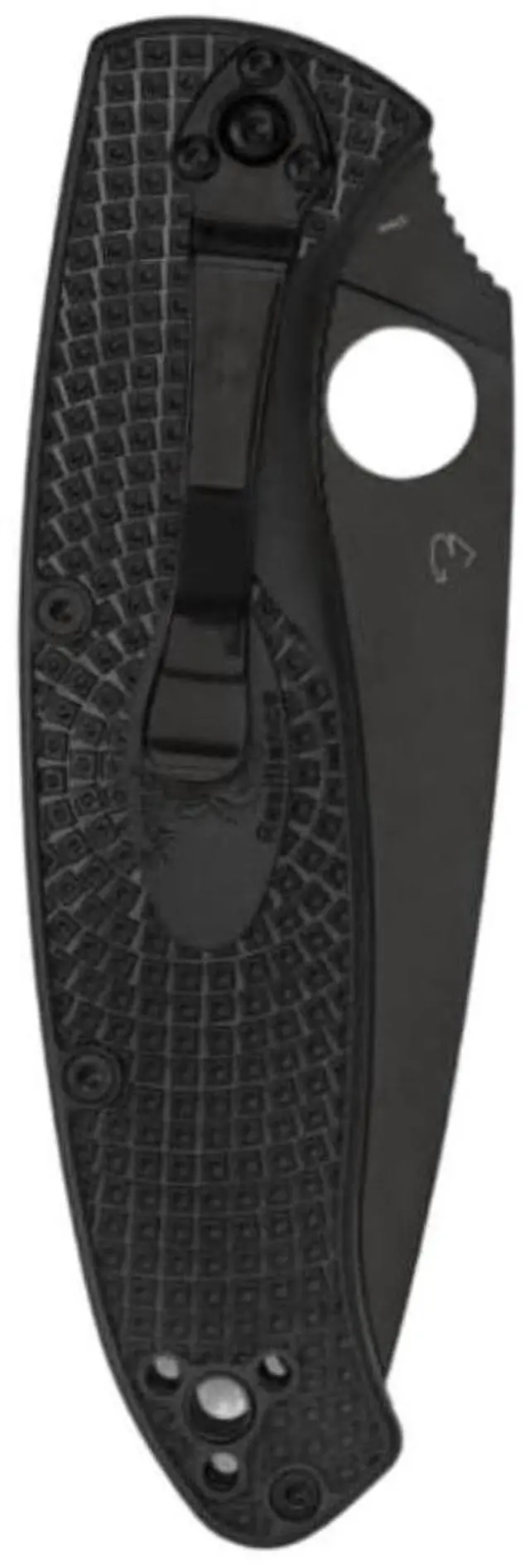 Alt view image 2 of 7 - Spyderco Resilience Lightweight Foldable Knife with Stainless Steel Blade and Durable Secure Grip FRN Handle (Black)