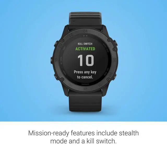Alt view image 20 of 20 - Garmin Tactical Premium GPS Smartwatch (Black)
