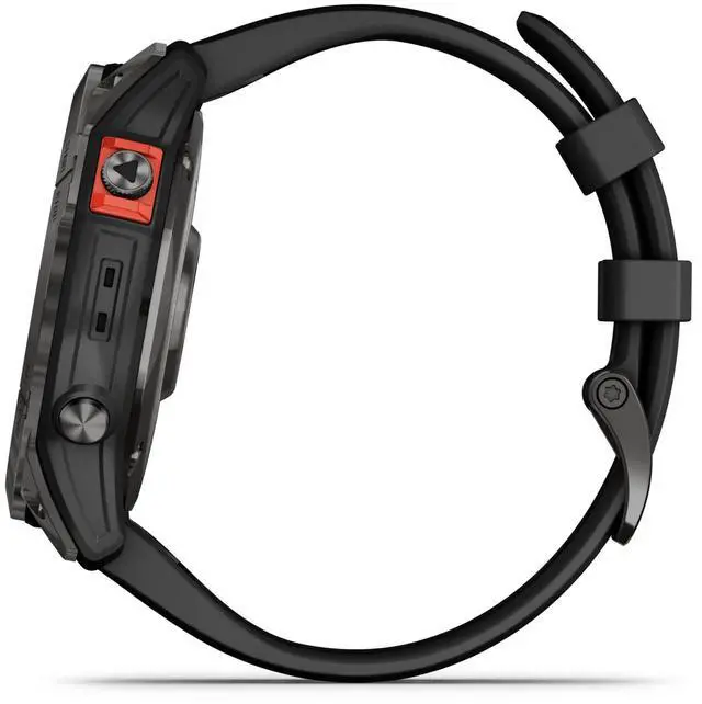 Alt view image 9 of 11 - Garmin fenix 7X Solar 51mm Multisport GPS Smartwatch, Slate Gray with Black Band