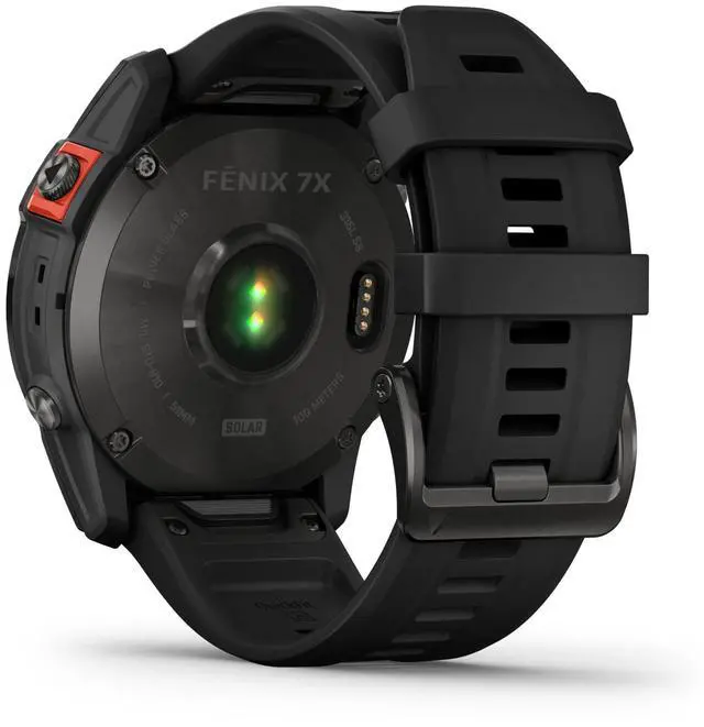 Alt view image 11 of 11 - Garmin fenix 7X Solar 51mm Multisport GPS Smartwatch, Slate Gray with Black Band