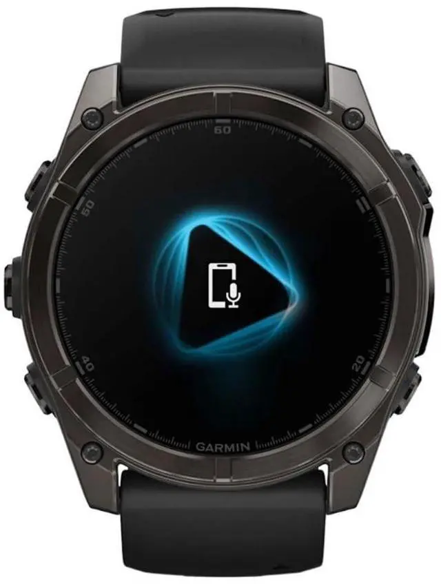 Alt view image 10 of 15 - Garmin FENIX851CGT Fenix 8 AMOLED 51mm Smart Watch - Carbon Gray and Black / Pebble Gray