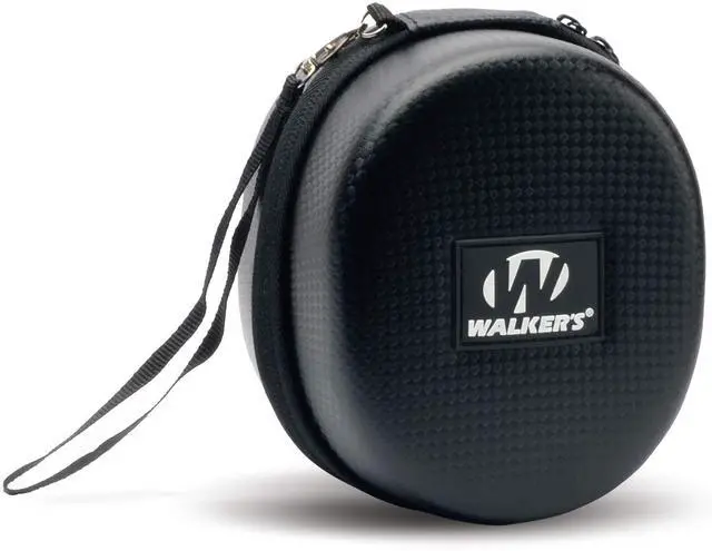 Alt view image 3 of 6 - Walker's Razor Slim Shooter Pink Electronic Hunting Folding Hearing Protection Earmuffs with 23dB Noise Reduction & Black Shockproof Carrying Case