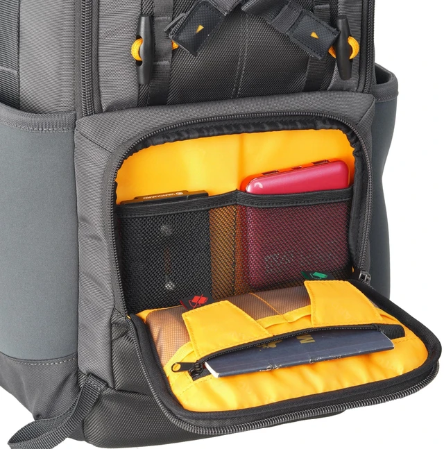 Alt view image 4 of 14 - Vanguard Alta Sky 42 Weatherproof Professional Camera Backpack with Airflow-Enhanced Back and Harness for DSLR or Mirrorless Camera (16.6 Liters, Gray)