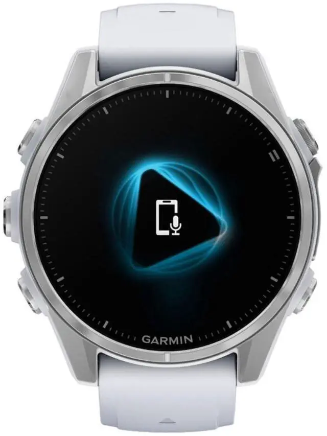 Alt view image 5 of 8 - Garmin fnix® 8 - 43mm, AMOLED, Premium Multisport GPS Smartwatch, Long-Lasting Battery Life, Dive-Rated, Built-in LED Flashlight, Silver with Whitestone Band
