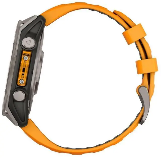 Alt view image 16 of 18 - Garmin fnix® 8, 47 mm, AMOLED, Sapphire, Titanium with Spark Orange/Graphite Silicone Band