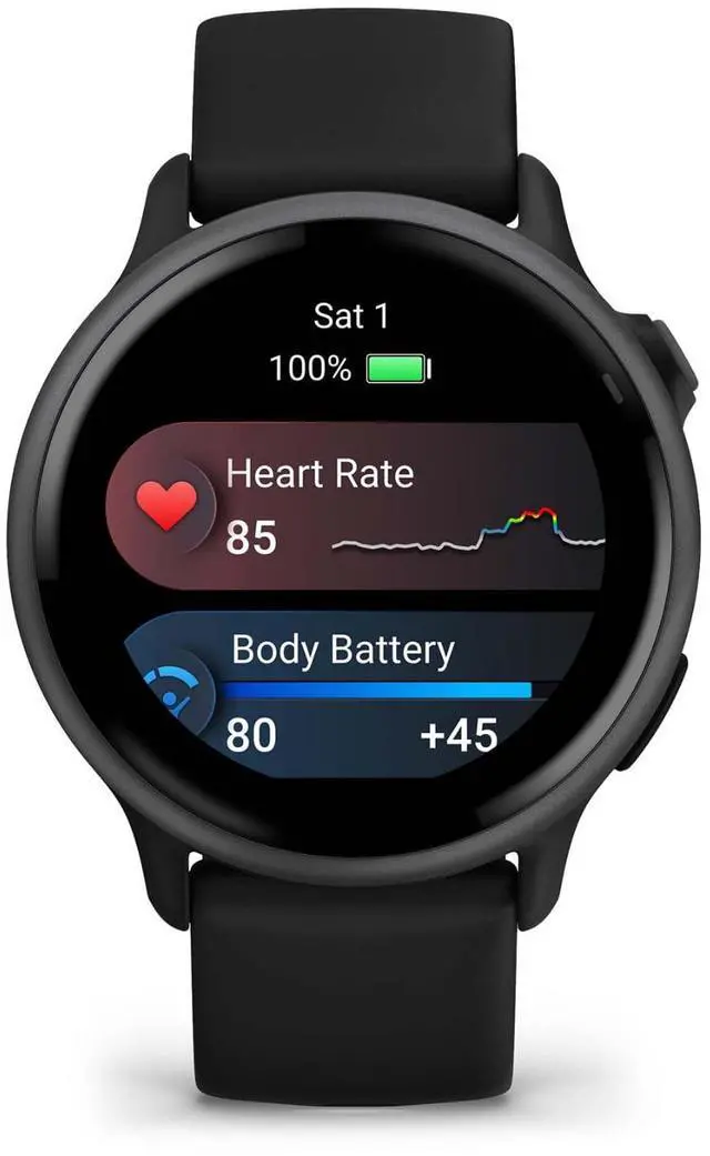 Alt view image 15 of 16 - Garmin vívoactive® 6, Health and Fitness GPS Smartwatch, AMOLED Display, Up to 11 Days of Battery, Slate with Black Band