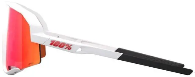 Alt view image 4 of 7 - 100 Percent Slendale Matte White Sunglasses with HiPER Red Multilayer Mirror Lens, 100 Percent UV Protection and Lightweight TR90 Frame