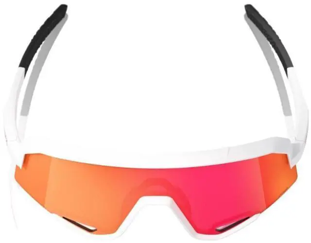 Alt view image 3 of 7 - 100 Percent Slendale Matte White Sunglasses with HiPER Red Multilayer Mirror Lens, 100 Percent UV Protection and Lightweight TR90 Frame