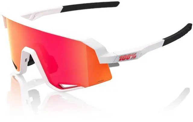 Alt view image 5 of 7 - 100 Percent Slendale Matte White Sunglasses with HiPER Red Multilayer Mirror Lens, 100 Percent UV Protection and Lightweight TR90 Frame