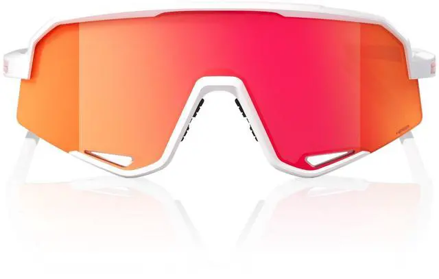 Alt view image 6 of 7 - 100 Percent Slendale Matte White Sunglasses with HiPER Red Multilayer Mirror Lens, 100 Percent UV Protection and Lightweight TR90 Frame