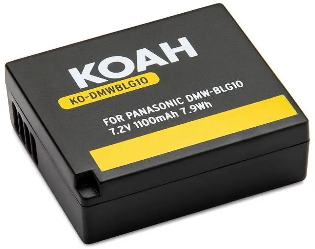 Alt view image 7 of 7 - Koah PRO Rechargeable DMW-BLG10 Replacement 1100mAh Li-Ion Battery - Compatible with Panasonic Lumix DMC-GF3, DMC-GF5, DMC-GF6, DMC-GX7, DMC-LX100, DMC-GX85, DMC-ZS100, and DMC-ZS60 Cameras