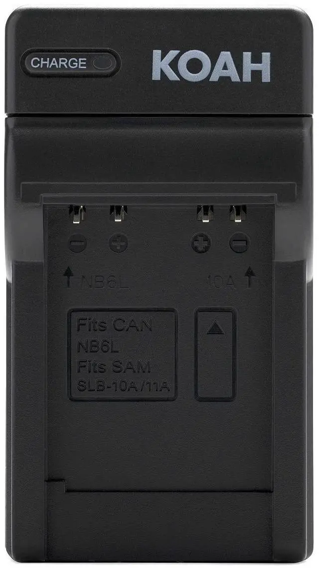 Alt view image 5 of 7 - Koah PRO Rechargeable Replacement 1300 mAh Li-Ion Battery and Charger Compatible with Canon NB-6L, NB-6LH, small, compact and ultra portable spare charge kit, USB charging output for digital camera