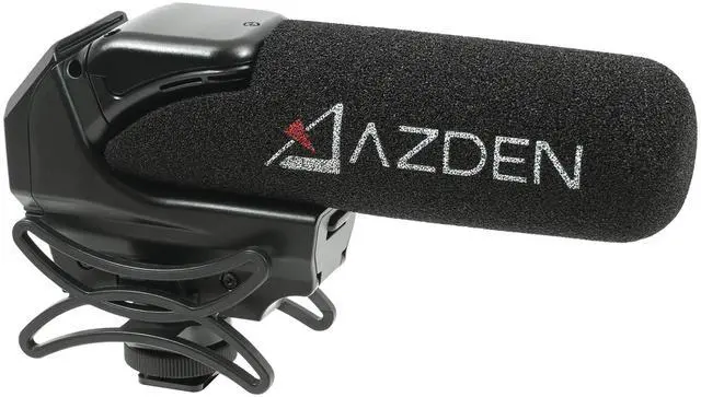 Alt view image 9 of 15 - Azden SMX-15 AA Powered Shotgun Video Microphone, Black (SMX-15)