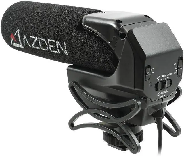 Alt view image 11 of 15 - Azden SMX-15 AA Powered Shotgun Video Microphone, Black (SMX-15)