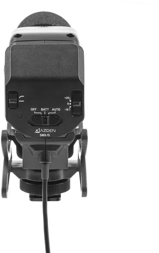 Alt view image 13 of 15 - Azden SMX-15 AA Powered Shotgun Video Microphone, Black (SMX-15)