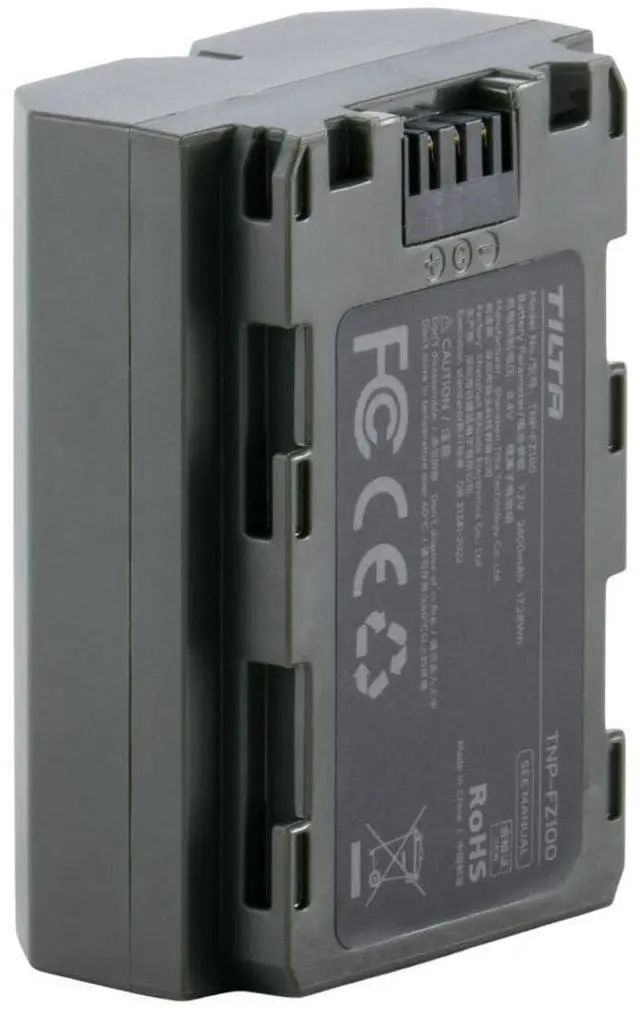 Alt view image 2 of 14 - Tilta NP-FZ100 2400mAh High-Capacity Battery for Digital Cameras with High-Energy-Density Cell, USB-C Port, and Built-In Decoding Chip (Green)