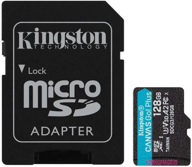 Alt view image 2 of 5 - Kingston 128GB MicroSDXC Canvas Go Plus Memory Card (2-Pack) Bundle with All-in-One High Speed USB 2.0 Card Reader Compatible With Mac and PC Systems (3 Items)