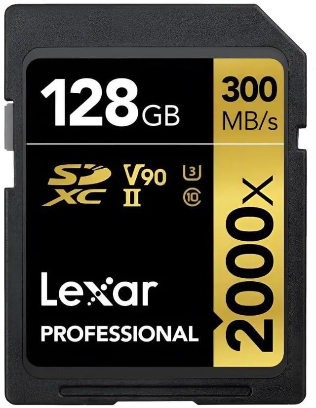 Alt view image 2 of 7 - Lexar Professional 128GB 2000x UHS-II SDXC Memory Card (2-Pack) Bundle with Card Reader (3 items)