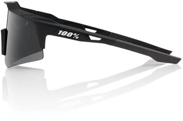 Alt view image 3 of 7 - 100 Percent Speedcraft XS Sport Performance Comfort Fit Cycling Sunglasses with Lightweight and Shatterproof TR90 Frame and Ultra-Grip Rubber Nose (Soft Tact Black with Smoke Lens)
