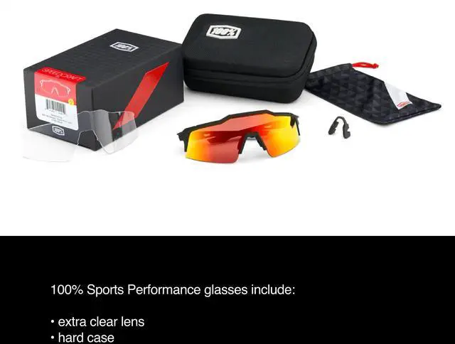 Alt view image 7 of 7 - 100 Percent Speedcraft XS Sport Performance Comfort Fit Cycling Sunglasses with Lightweight and Shatterproof TR90 Frame and Ultra-Grip Rubber Nose (Soft Tact Black with Smoke Lens)