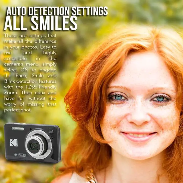 Alt view image 3 of 7 - PIXPRO Friendly Zoom FZ55 Digital Camera (Black) Bundle | 32GB Memory Card, LCD Screen Protectors, (3 items)