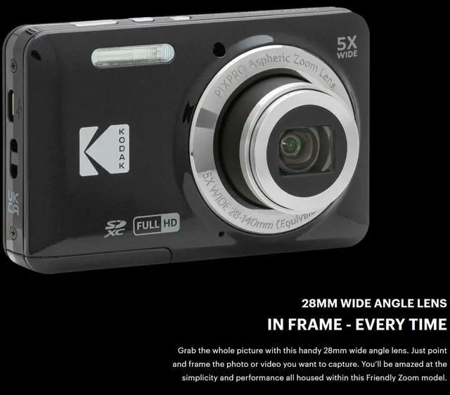 Alt view image 5 of 7 - PIXPRO Friendly Zoom FZ55 Digital Camera (Black) Bundle | 32GB Memory Card, LCD Screen Protectors, (3 items)