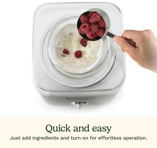 Alt view image 4 of 6 - Ice Cream Maker Machine, 2-Quart Ice Cream, Sorbet and Frozen Yogurt Machine, Fully Automatic Double-Insulated Freezer Bowl Makes Frozen Desserts in Under 30 Minutes, ICE30BCP1, Silver