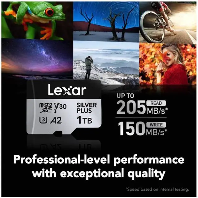 Alt view image 5 of 7 - Lexar 1TB Professional SILVER PLUS UHS-I microSDXC Memory Card (2-Pack) Bundle with Card Reader and Case (3 items)