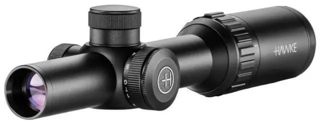 Main image of Hawke Vantage IR 1-4x20mm, Turkey Dot IR, 1/2 MOA Low-Profile , Fixed Parallax, 11 Layer Multi-Coated, Fast Focus Rifle Scope with 1 Inch Scope Tube and Capped Turret (Black)
