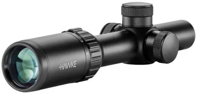 Alt view image 4 of 7 - Hawke Vantage IR 1-4x20mm, Turkey Dot IR, 1/2 MOA Low-Profile , Fixed Parallax, 11 Layer Multi-Coated, Fast Focus Rifle Scope with 1 Inch Scope Tube and Capped Turret (Black)