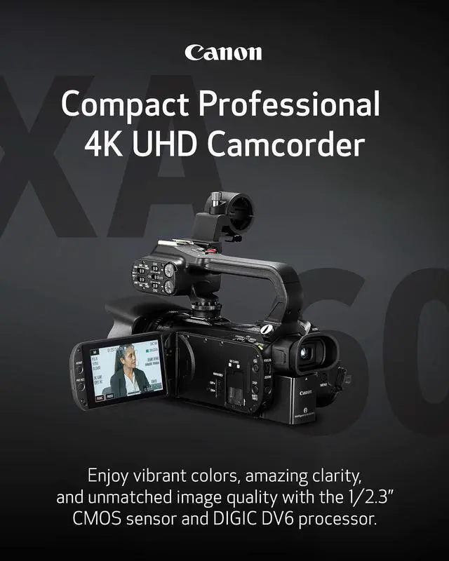 Alt view image 2 of 7 - Canon XA60 Professional UHD 4K Camcorder - OEM