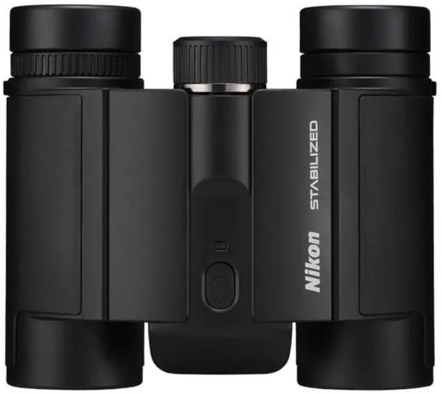 Alt view image 11 of 15 - Nikon 12x25 S Dual-Hinge Design Stabilized Binoculars with Multilayer Lens Coatings, Stabilization Technology, and Adjustable Eyecups (Black)