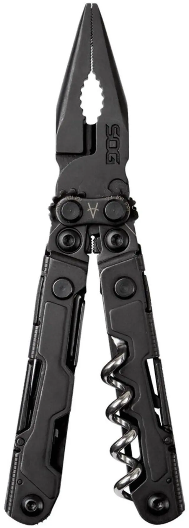 Main image of SOG PowerLitre Mini Utility Pocket Multi-Tool 17, Lightweight Stainless Steel (Black)
