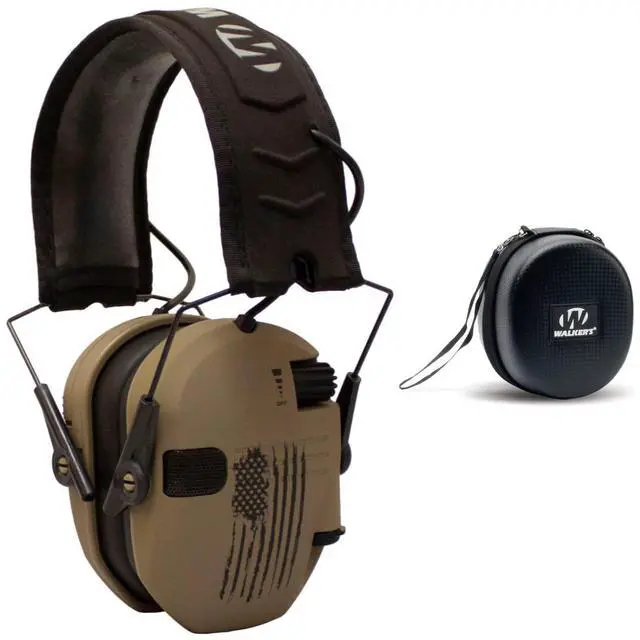 Alt view image 5 of 7 - Walker's Razor Slim Electronic Ear Muffs (Pink Sprinkles) Bundle with Walker's Hearing Protection Case (2 Items)