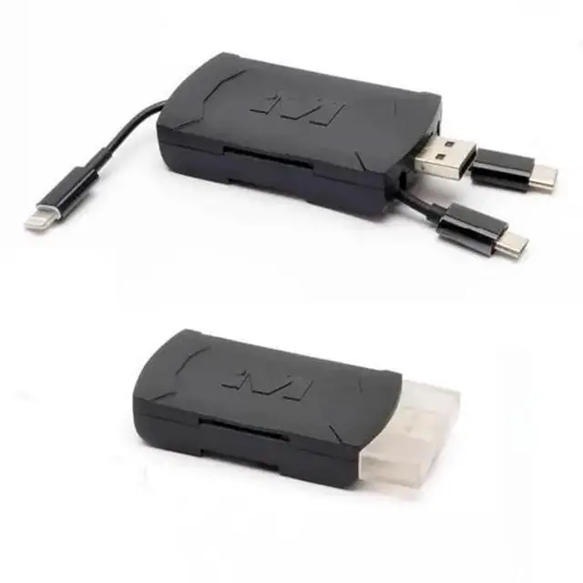 Alt view image 2 of 7 - Muddy 4-in-1 Multi Card Reader for Trail Camera Image and Video Viewing with OTG Support and Apple and Android Compatibility (Black)