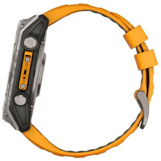 Alt view image 13 of 15 - Garmin fnix® 8 - 51 mm, AMOLED, Sapphire, Premium Multisport GPS Smartwatch, Long-Lasting Battery Life, Dive-Rated, Built-in LED Flashlight, Titanium with Spark Orange/Graphite Band